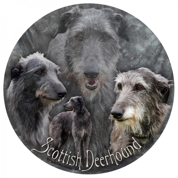 Aufkleber Scottish Deerhound01 rund