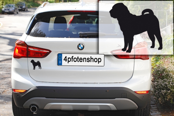 Autoaufkleber Shar-Pei stehend Silhouette