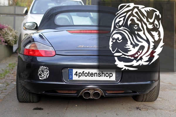 Autoaufkleber "Shar-Pei" Kopf