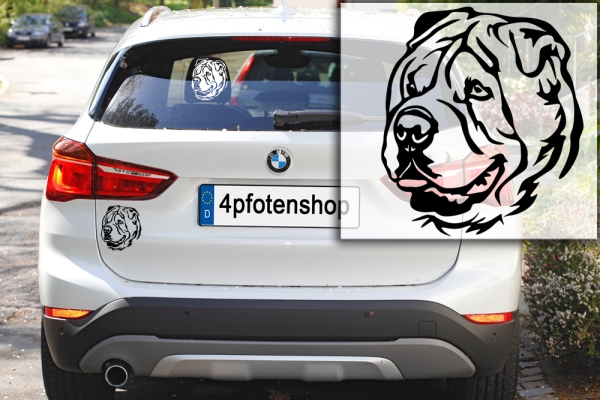 Autoaufkleber "Shar-Pei" Kopf