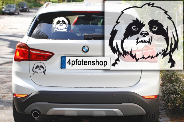 Autoaufkleber "Shih-Tzu" Kopf