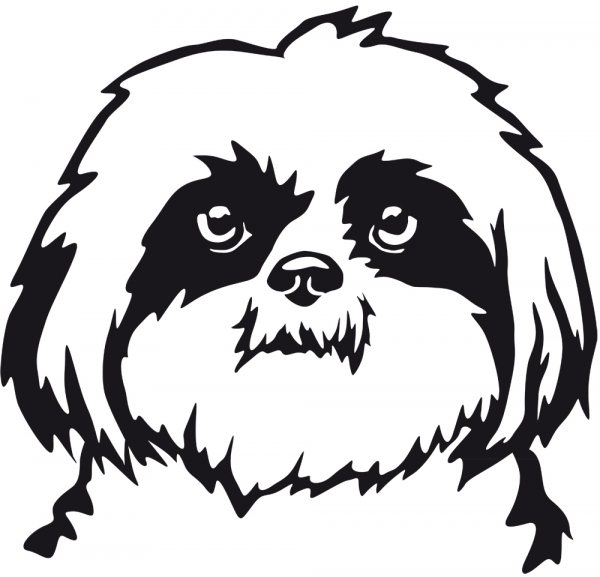 Aufkleber Shih-Tzu Kopf