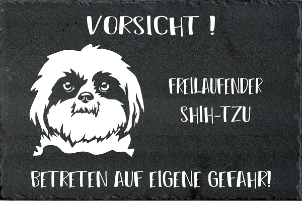 Schieferplatte Shih-Tzu