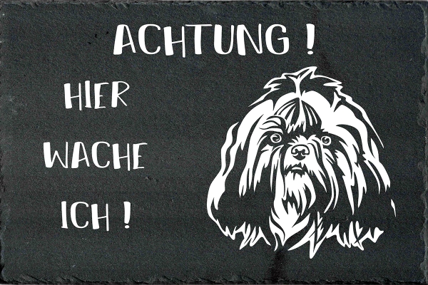 Schieferplatte Shih-Tzu