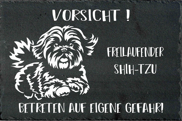 Schieferplatte Shih-Tzu