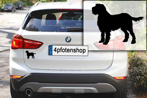 Autoaufkleber Spinone Italiano stehend Silhouette