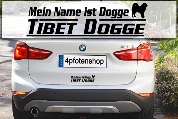 Aufkleber "Mein Name ist Tibet Dogge"