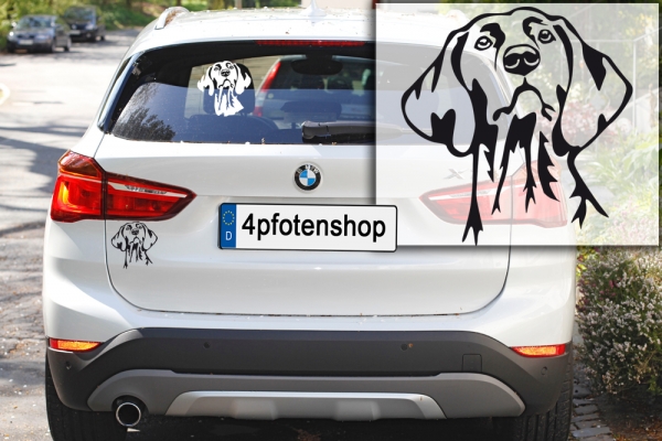 Autoaufkleber "Magyar Vizsla" Kopf