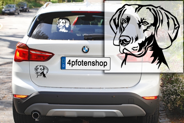 Autoaufkleber "Weimaraner" Kopf