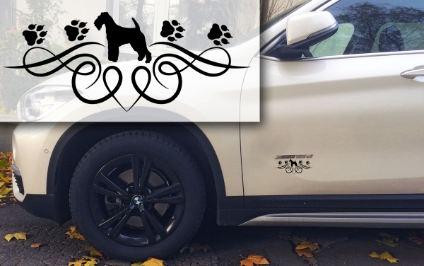 Autoaufkleber-Ornamentaufkleber Welsh Terrier