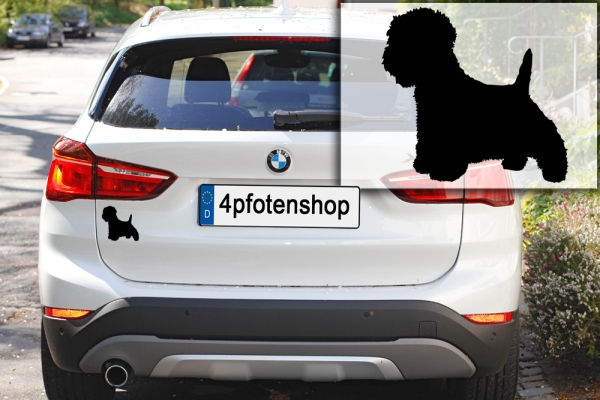 Autoaufkleber West Highland White Terrier stehend Silhouette