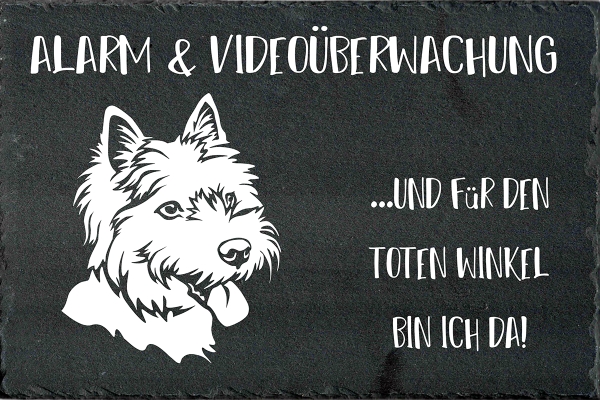 Schieferplatte West Highland Terrier