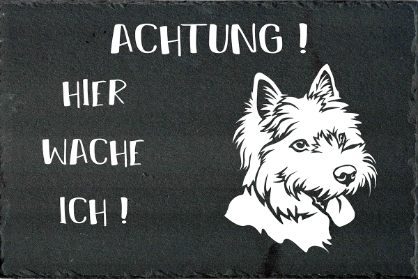 Schieferplatte West Highland Terrier