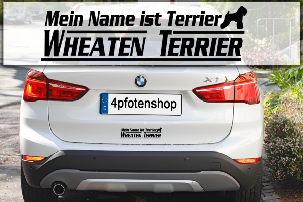 Aufkleber "Mein Name ist Wheaten Terrier"