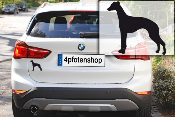 Autoaufkleber Whippet stehend Silhouette