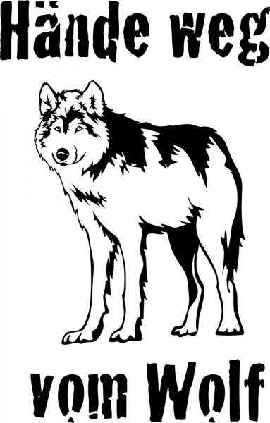 Aufkleber Wolf