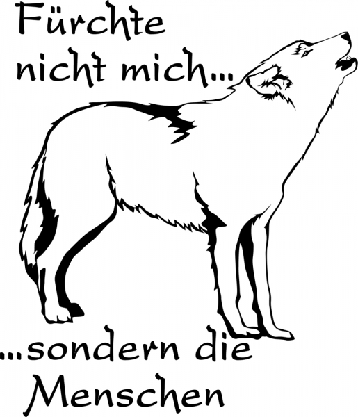 Aufkleber Wolf