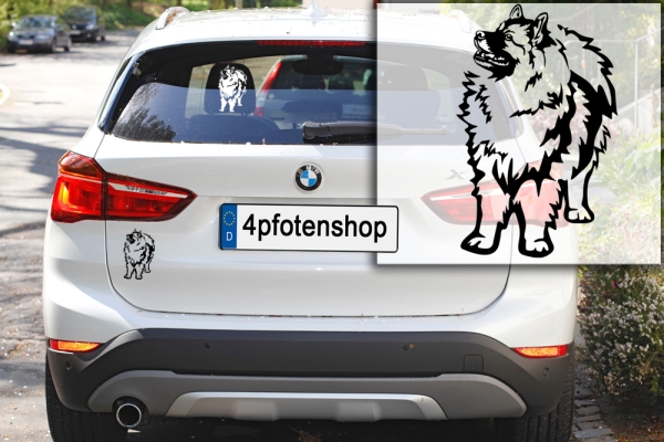 Autoaufkleber "Wolfsspitz" Kontur