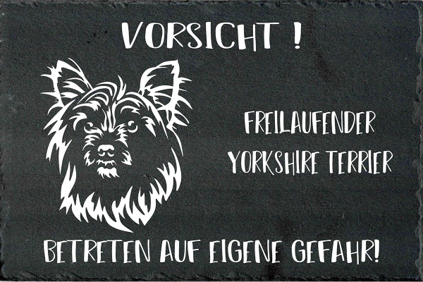 Schieferplatte Yorkshire Terrier