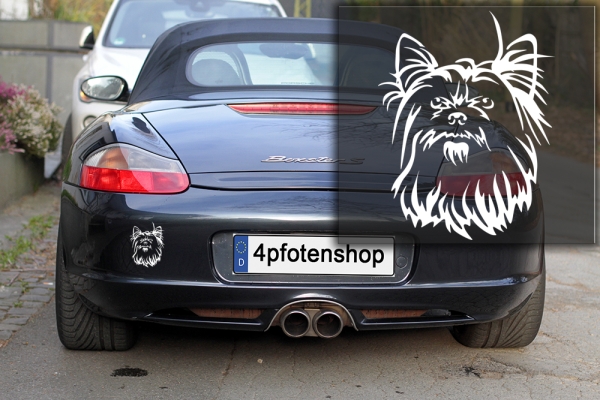 Autoaufkleber "Yorkshire Terrier" Kopf