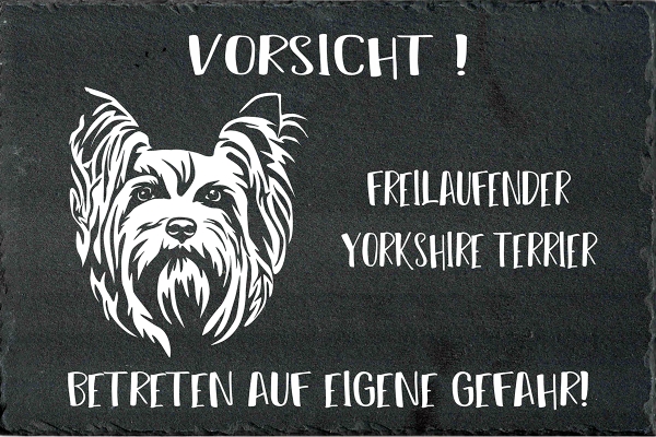 Schieferplatte Yorkshire Terrier