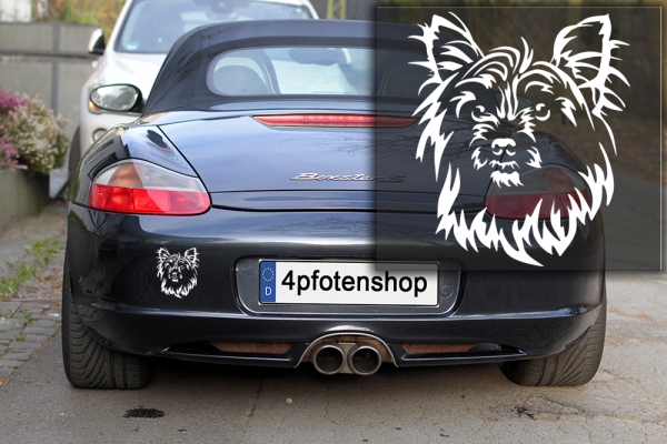 Autoaufkleber "Yorkshire Terrier" Kopf