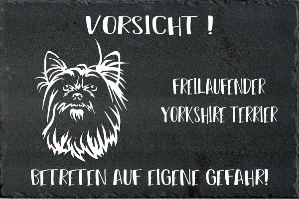 Schieferplatte Yorkshire Terrier