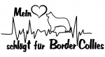 Aufkleber "Mein Herz schlägt für Border Collies"