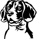 Aufkleber Beagle Kopf