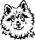 Aufkleber Eurasier Kopf