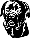 Aufkleber Cane Corso Kopf