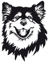 Autoaufkleber "Finnischer Lapphund" Kopf