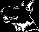 Aufkleber Bullterrier Kopf