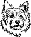 Aufkleber Cairn Terrier Kopf