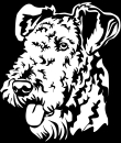 Aufkleber Airedale Terrier Kopf