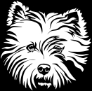 Aufkleber West Highland Terrier Kopf