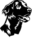 Aufkleber Flat-coated Retriever Kopf