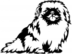 Aufkleber Pekinese