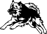 Aufkleber Wolfsspitz