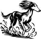 Saluki Konturenaufkleber