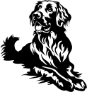 Aufkleber Flat-coated Retriever Kopf