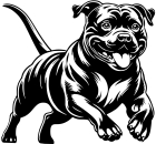 Aufkleber Staffordshire Bullterrier