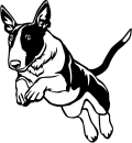 Aufkleber Bullterrier Kopf