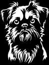 Aufkleber Brüsseler Griffon Kopf