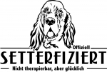 Aufkleber English Setter "Setterfiziert"