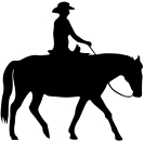 Aufkleber Westernreiten