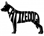 Silhouetten-Schriftzug Australian Cattle Dog