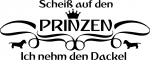 Aufkleber "Scheiß auf den Prinzen...ich nehm den Dackel" (Rauhaar)