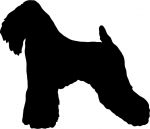 Autoaufkleber Irish Soft-Coated Wheaten Terrier stehend Silhouette
