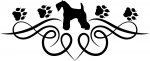 Autoaufkleber-Ornamentaufkleber Kerry Blue Terrier
